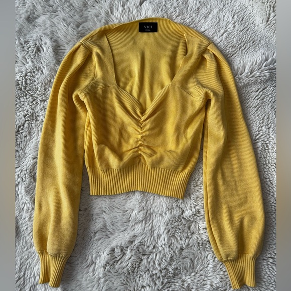 Vici Mustard Knit Top - Picture 5 of 7